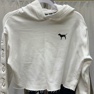 Victoria Secret Pink Cropped Hoodie